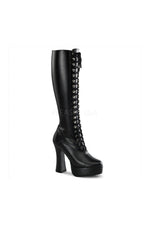 ELECTRA-2023 Platform Boot  | Black Faux Leather