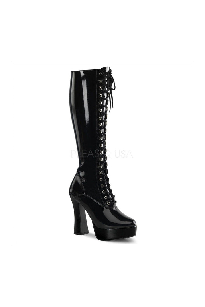 Pleaser Black Knee Boots Platform Stripper Shoes | Buy at Sexyshoes.com