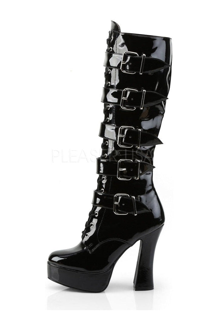 Pleaser ELECTRA-2042 Platform Boot in Black Patent