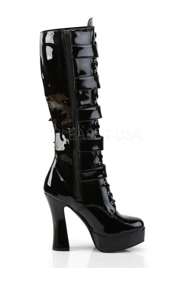 Pleaser ELECTRA-2042 Platform Boot in Black Patent