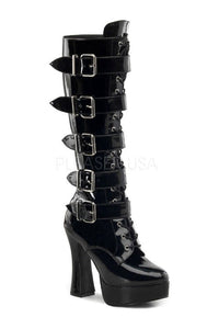 Pleaser ELECTRA-2042 Platform Boot in Black Patent from SexyShoes.com