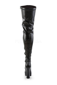 Pleaser ELECTRA-3000Z Platform Boot in Black Faux Leather