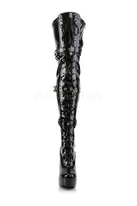 Pleaser ELECTRA-3028 Platform Boot in Black Patent