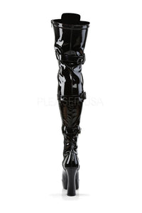 Pleaser ELECTRA-3028 Platform Boot in Black Patent