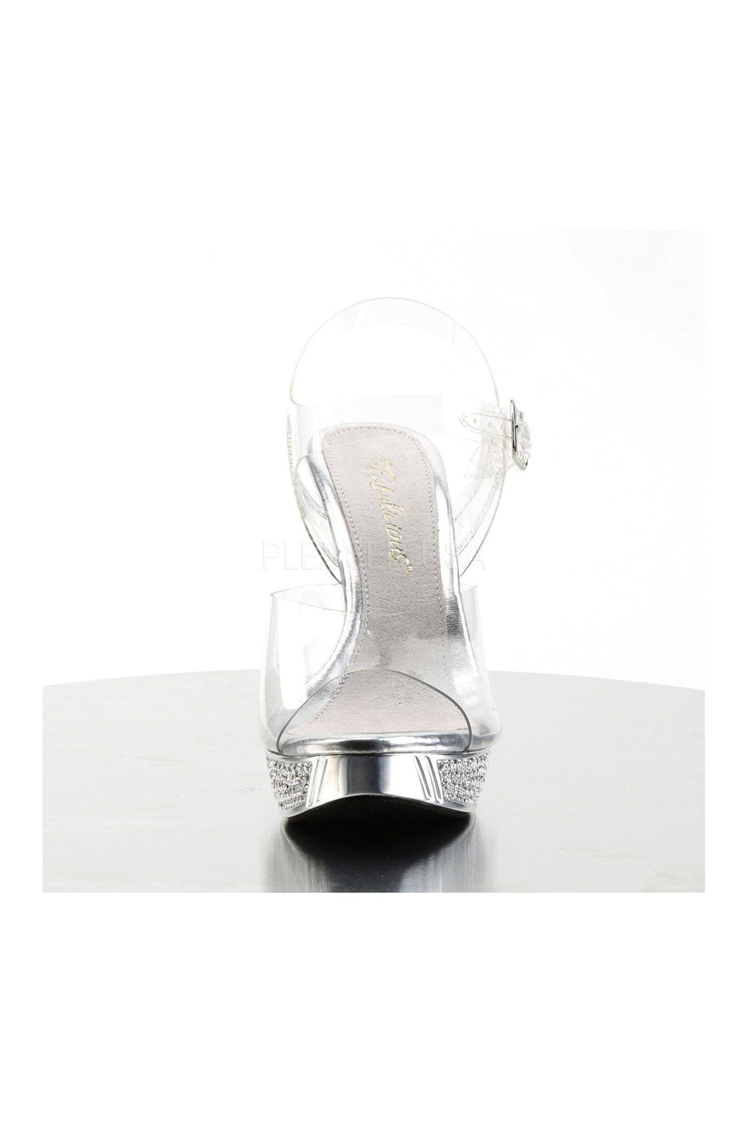Fabulicious ELEGANT-408 Sandal in Clear Vinyl