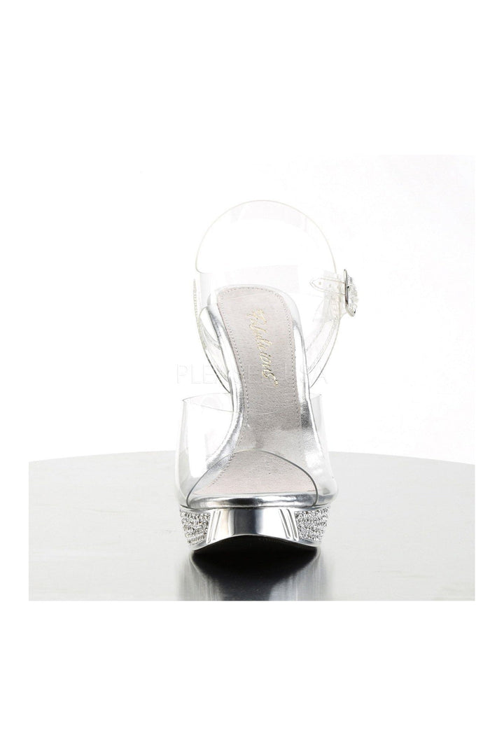 ELEGANT-408 Sandal | Clear Vinyl