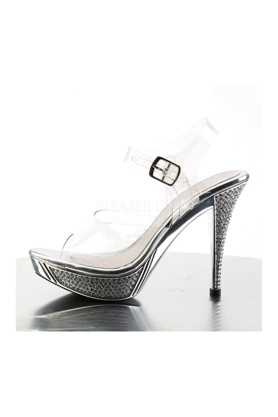 Fabulicious ELEGANT-408 Sandal in Clear Vinyl