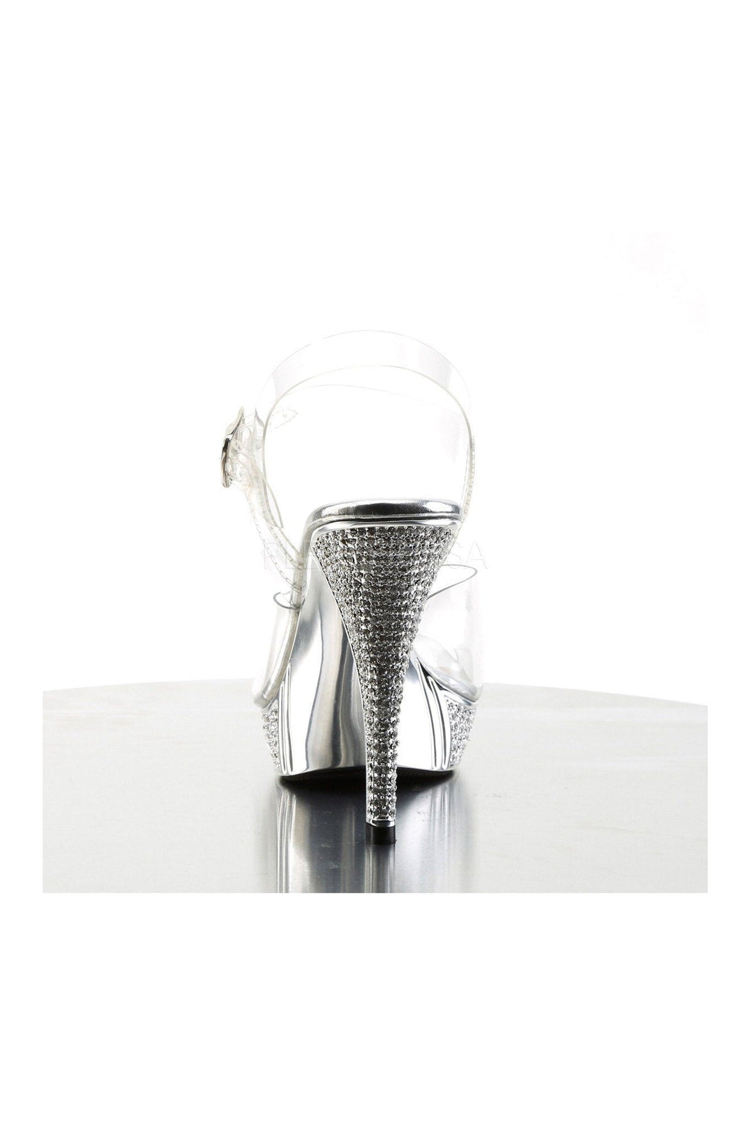 Fabulicious ELEGANT-408 Sandal in Clear Vinyl