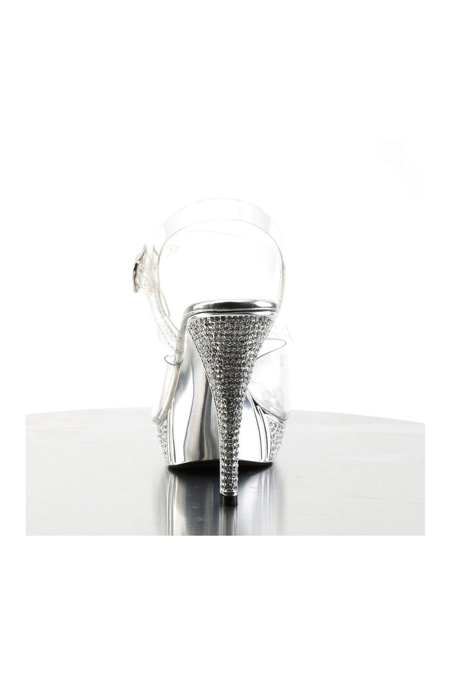 Fabulicious ELEGANT-408 Sandal in Clear Vinyl
