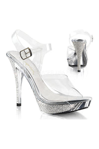 Fabulicious ELEGANT-408 Sandal in Clear Vinyl from SexyShoes.com