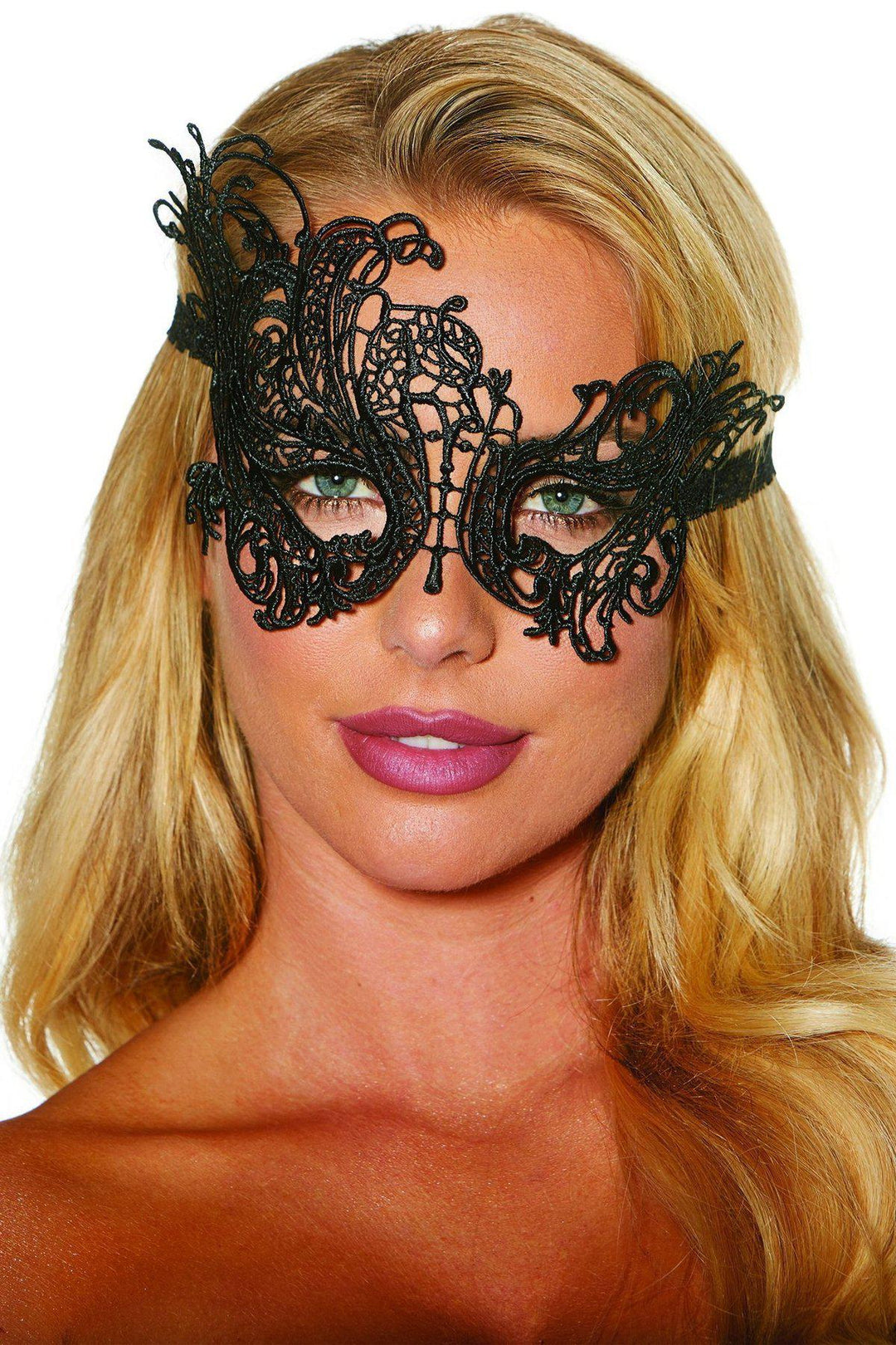 Embriodered Venice Lace Mask-Costume Headwear-HOT-Black-O/S-SEXYSHOES.COM