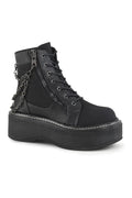 EMILY-114 Ankle Boot | Black Faux Leather