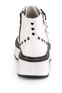 Demonia EMILY-315 Ankle Boot in White Faux Leather