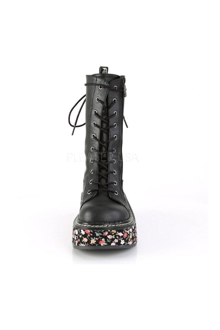 EMILY-350 Demonia Ankle Boot | Black Faux Leather-Demonia-SEXYSHOES.COM