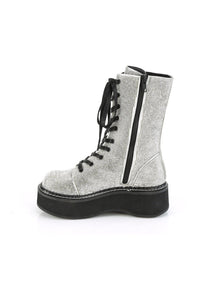 Demonia EMILY-362 Knee Boot in Silver Faux Leather