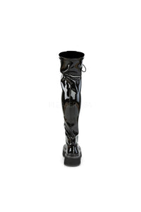 Demonia EMILY-375  Thigh Boot in Black Patent
