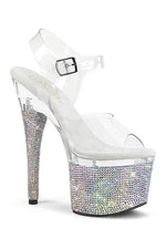 ESTEEM-708DM Exotic Sandal | Clear Vinyl