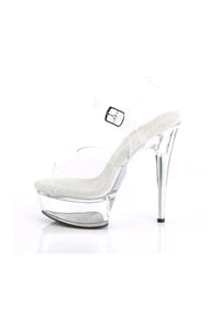 Pleaser EXCITE-608 Sandal in Clear Vinyl
