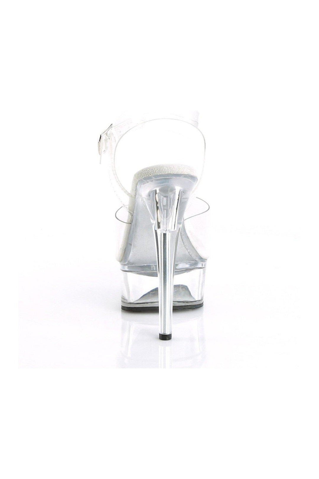 Pleaser EXCITE-608 Sandal in Clear Vinyl
