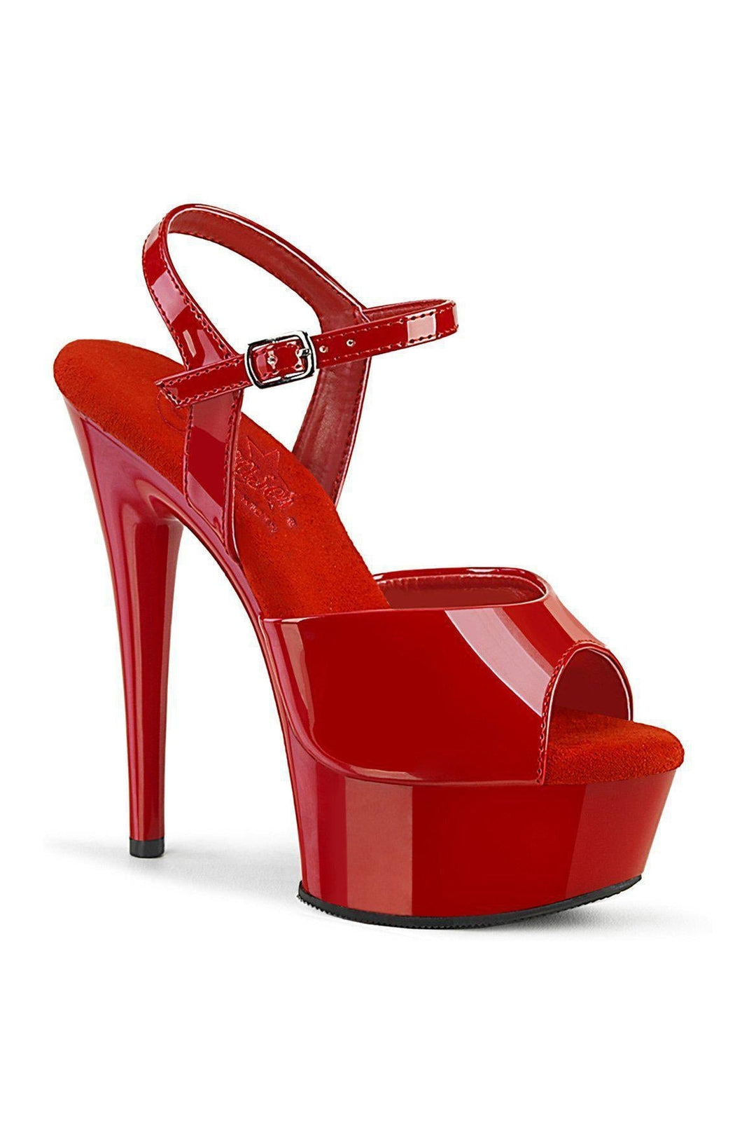EXCITE-609 Sandal | Red Patent-Sandals-Pleaser-Red-7-Patent-SEXYSHOES.COM