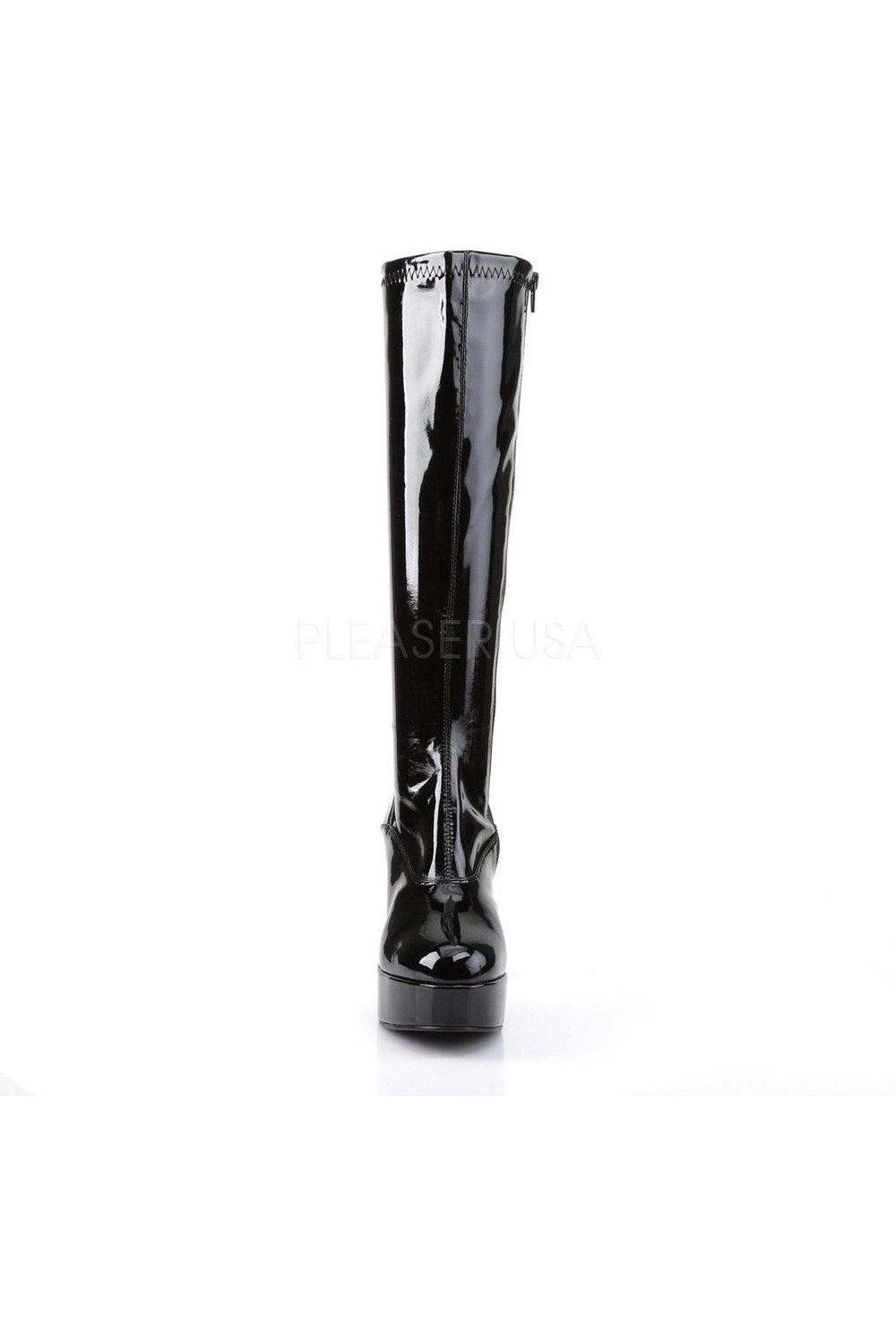 EXOTICA-2000 Go Go Boot | Black Patent-Funtasma-Knee Boots-SEXYSHOES.COM