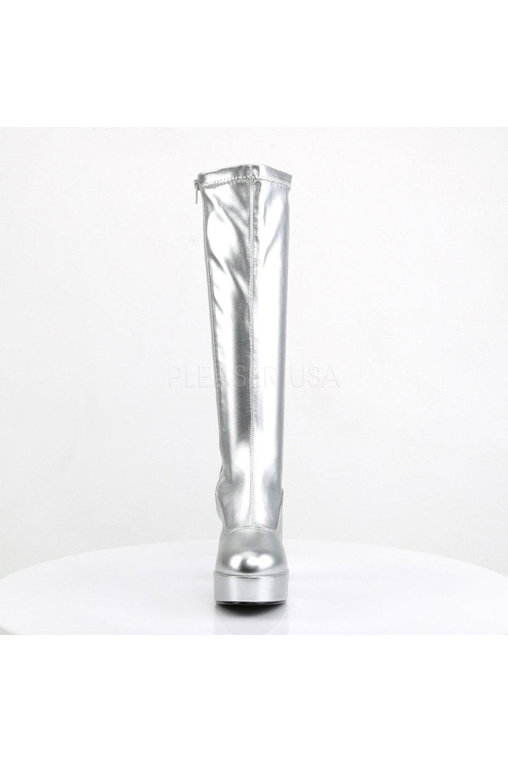 EXOTICA-2000 Go Go Boot | Silver Patent