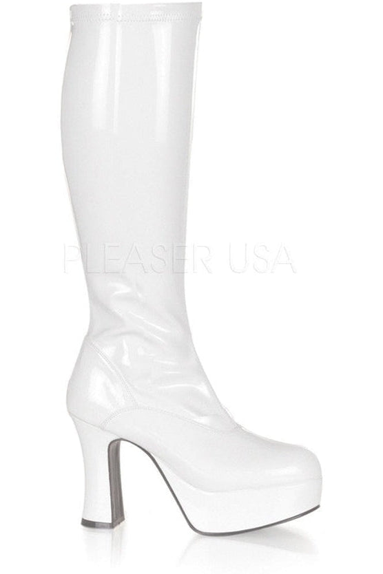 EXOTICA-2000 Go Go Boot | White Patent-Funtasma-White-Knee Boots-SEXYSHOES.COM