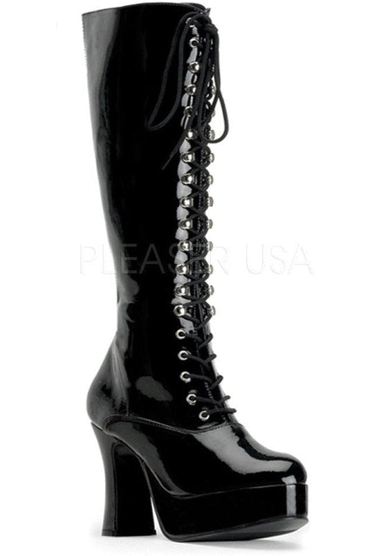 EXOTICA-2020 Knee Boot | Black Patent-Funtasma-Black-Knee Boots-SEXYSHOES.COM