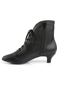 Pleaser Pink Label FAB-1005 Ankle Boot in Black Faux Leather