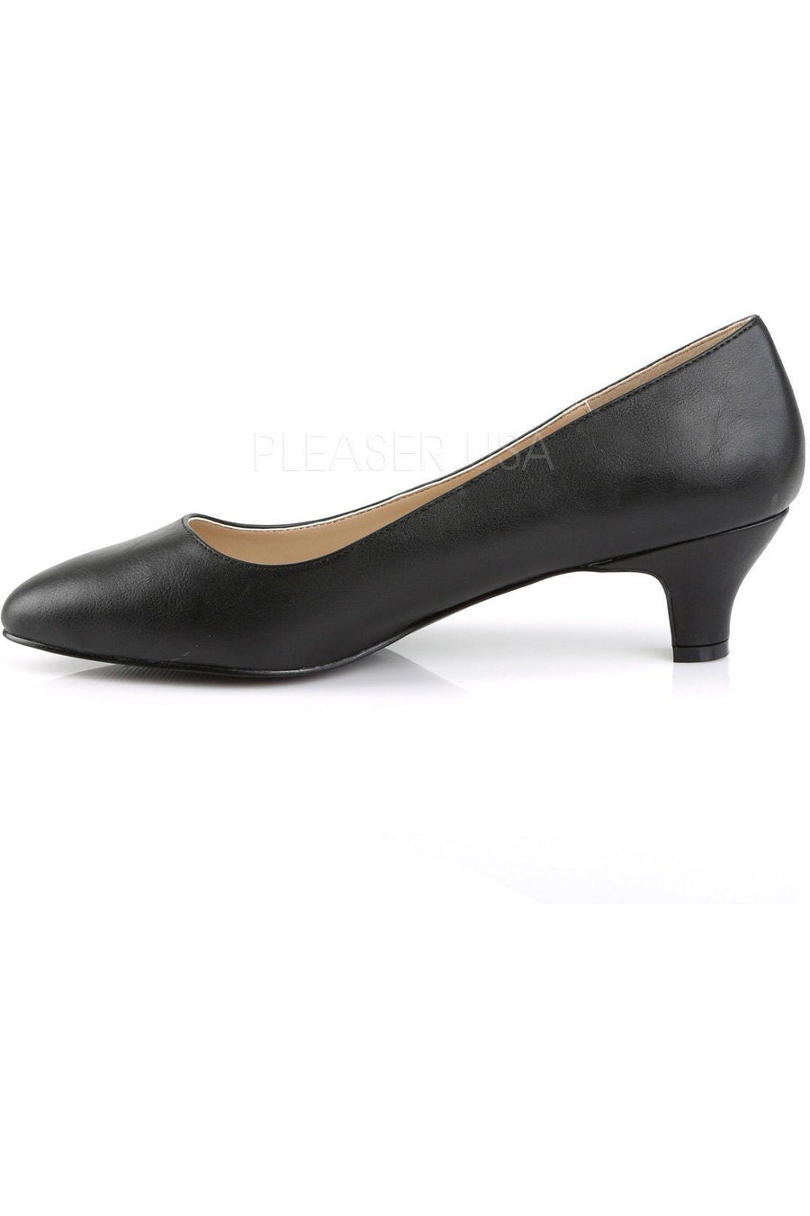 Pleaser Pink Label FAB-420 Pump in Black Faux Leather