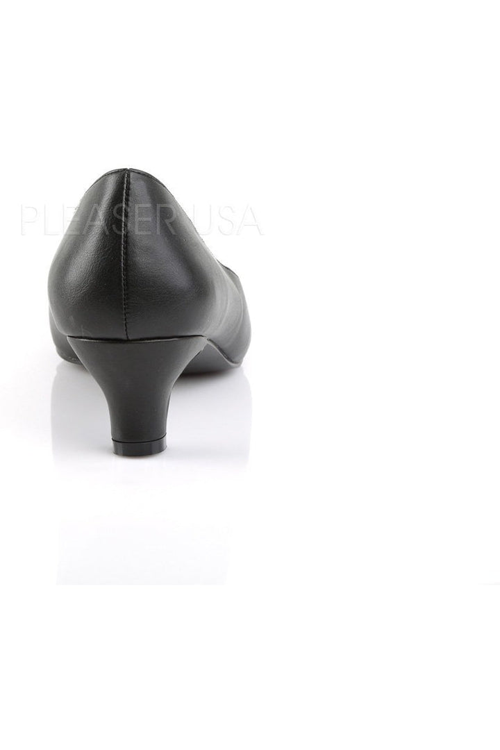 FAB-420 Pump | Black Faux Leather-Pleaser Pink Label-Pumps-SEXYSHOES.COM