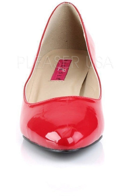 Pleaser Pink Label FAB-420 Pump in Red Patent