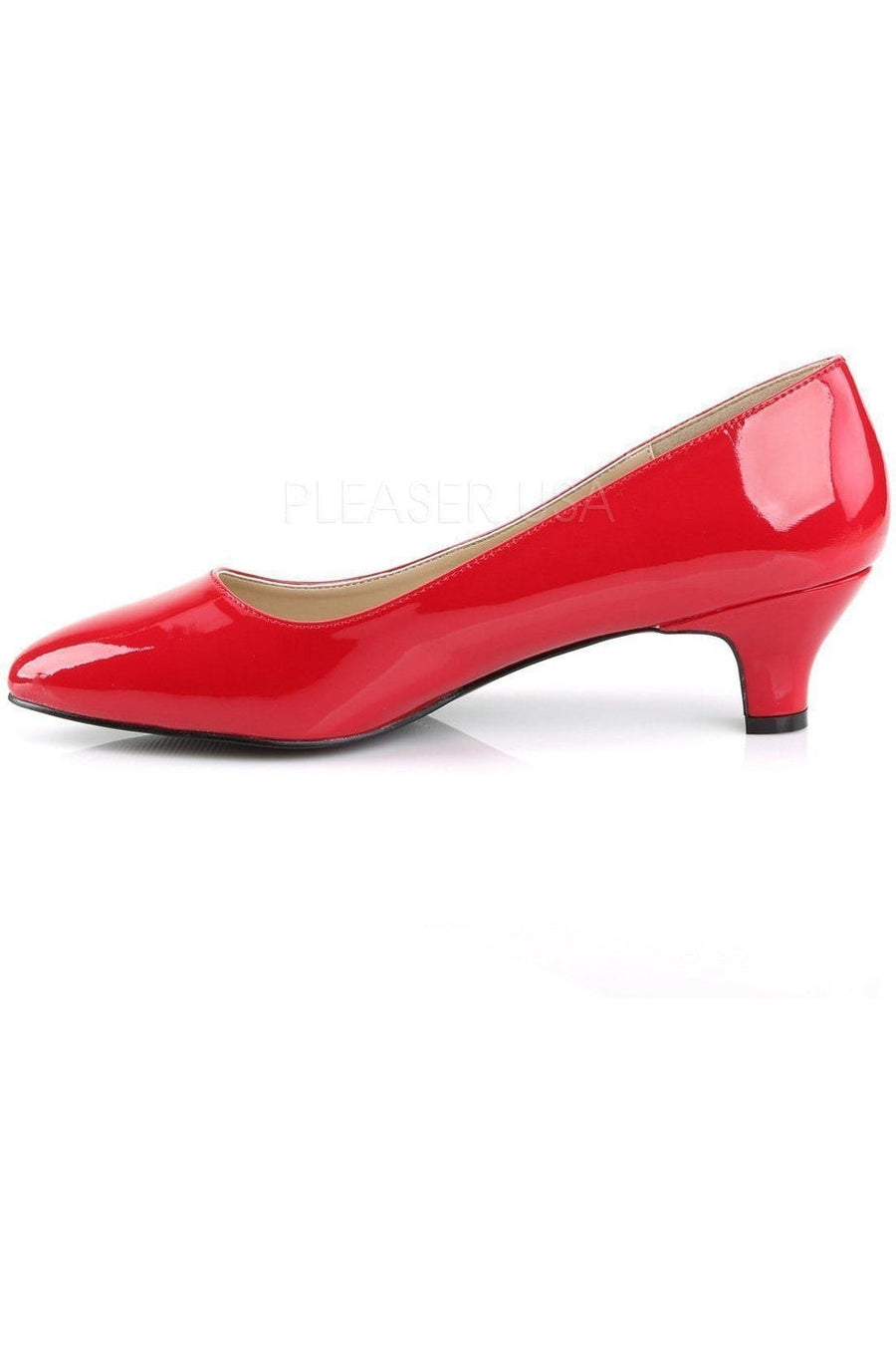 Pleaser Pink Label FAB-420 Pump in Red Patent