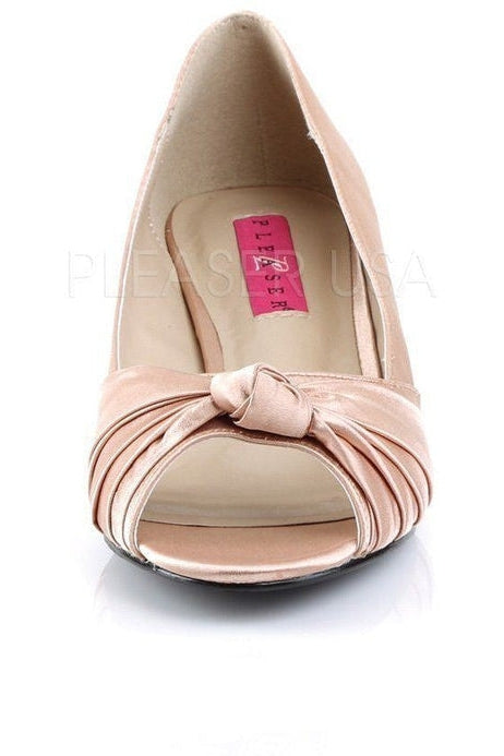 FAB-422 Pump | Blush Genuine Satin-Pleaser Pink Label-Pumps-SEXYSHOES.COM