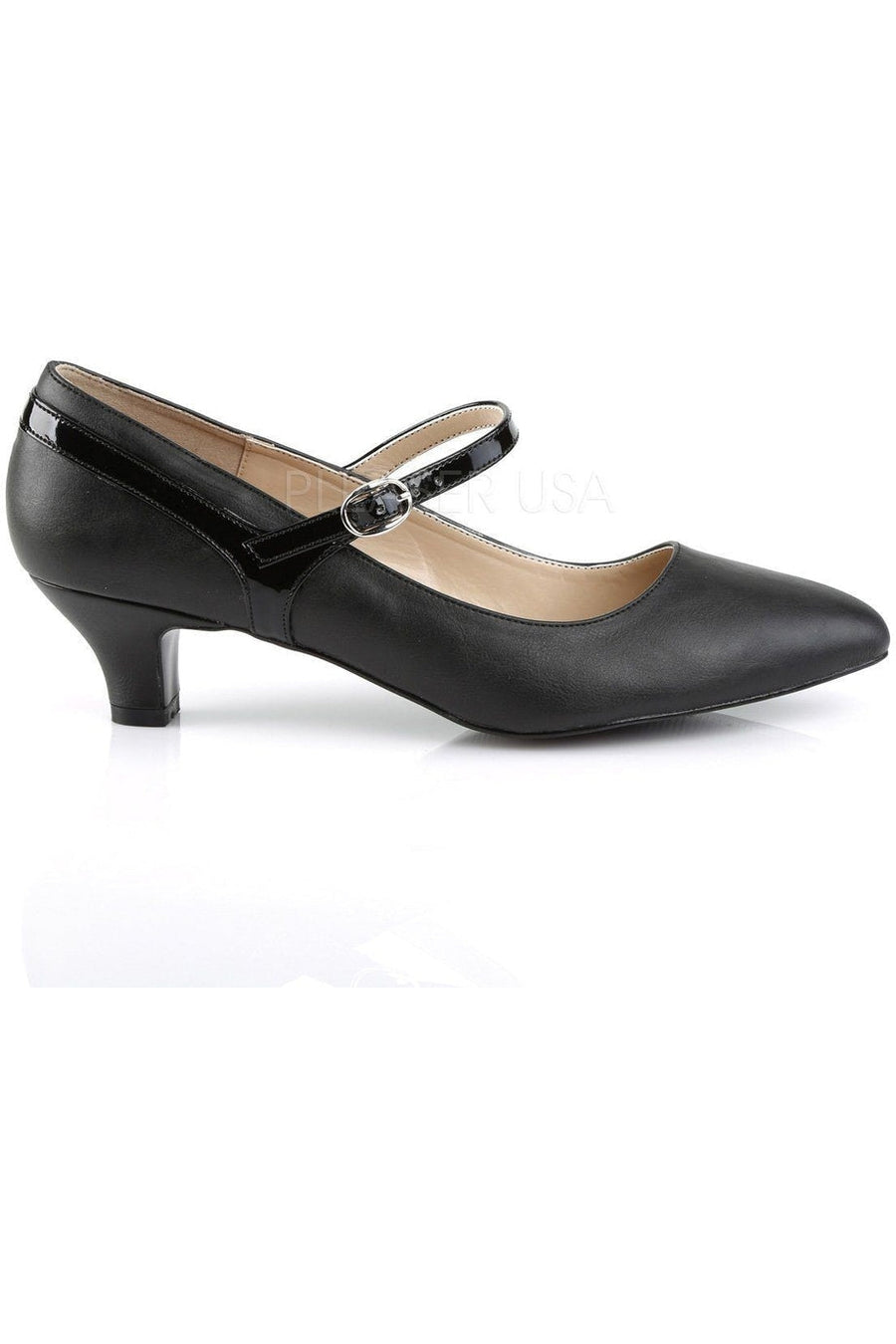 Pleaser Pink Label FAB-425 Pump in Black Patent
