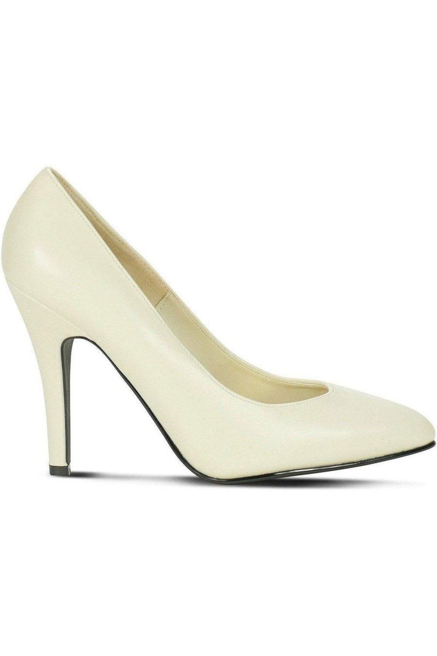 Sexyshoes Brand Fashionable Pump in Bone Faux Leather