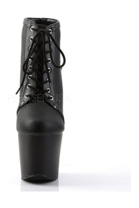 Pleaser FEARLE700-28 Platform Boot in Black Faux Leather
