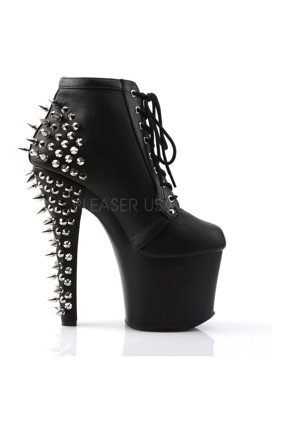 Pleaser FEARLE700-28 Platform Boot in Black Faux Leather