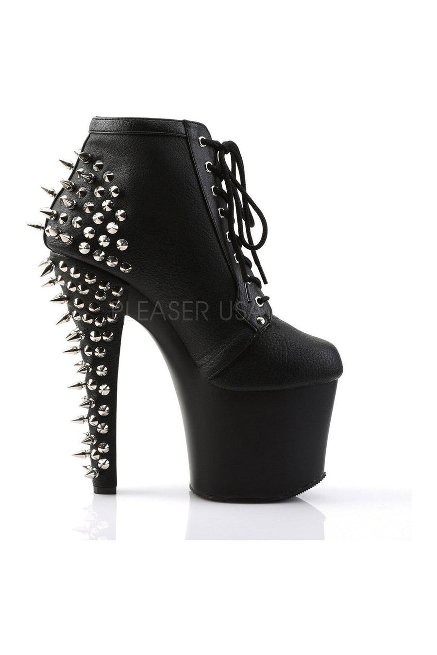 Pleaser FEARLE700-28 Platform Boot in Black Faux Leather