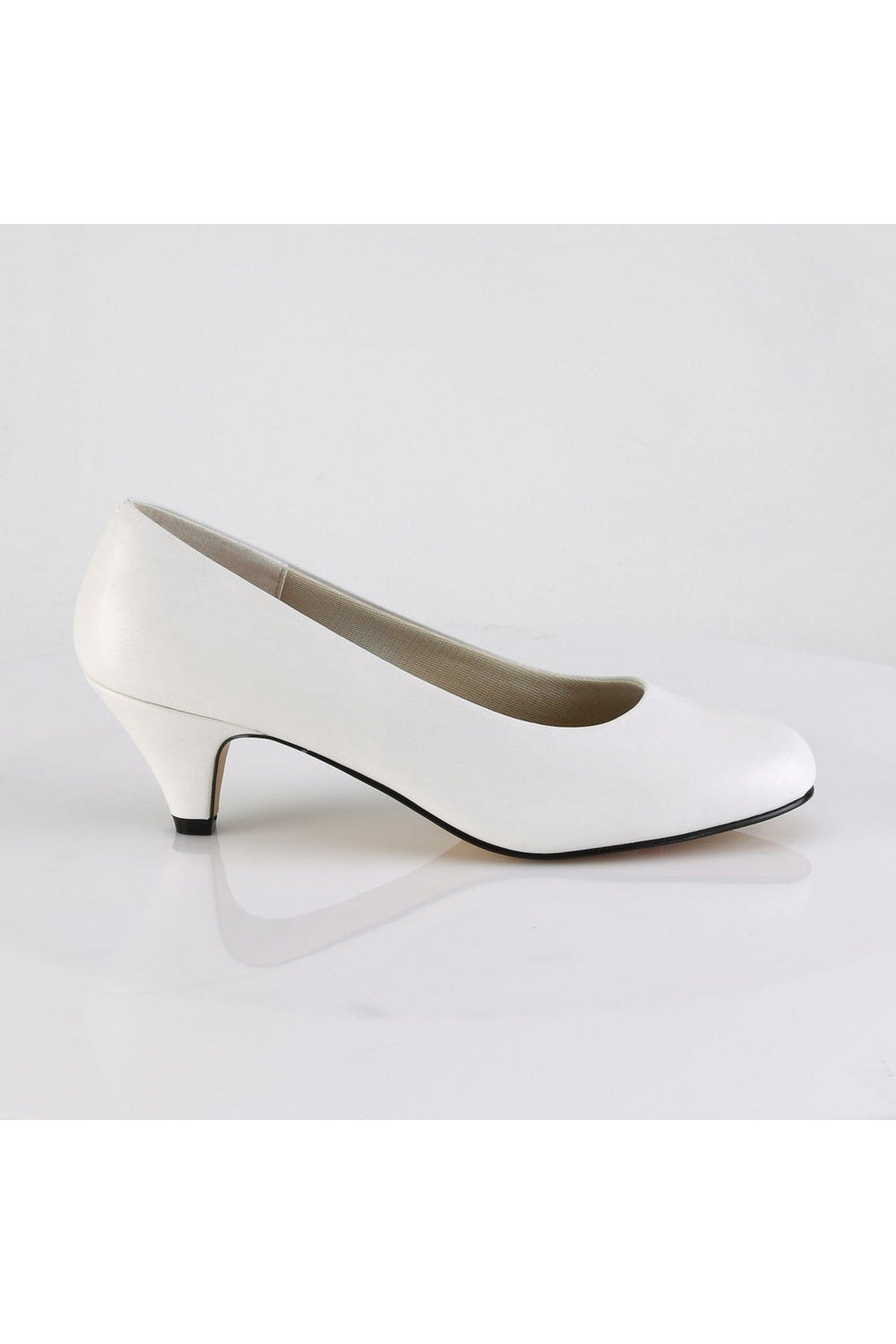 FEFE-01 Pump | White Faux Leather-Pleaser Pink Label-SEXYSHOES.COM
