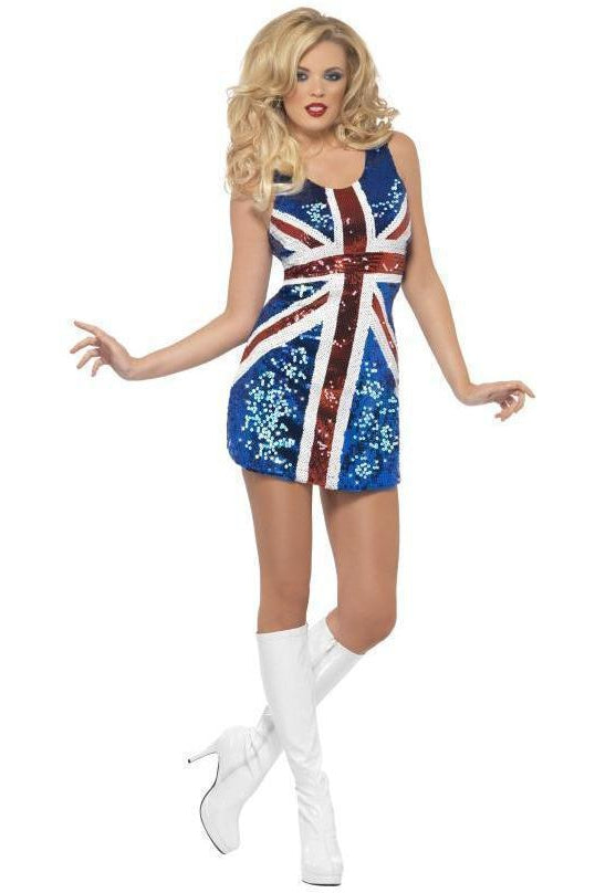 Fever All that Glitters Rule Britannia Costume | Blue-Fever-Retro Costumes-SEXYSHOES.COM