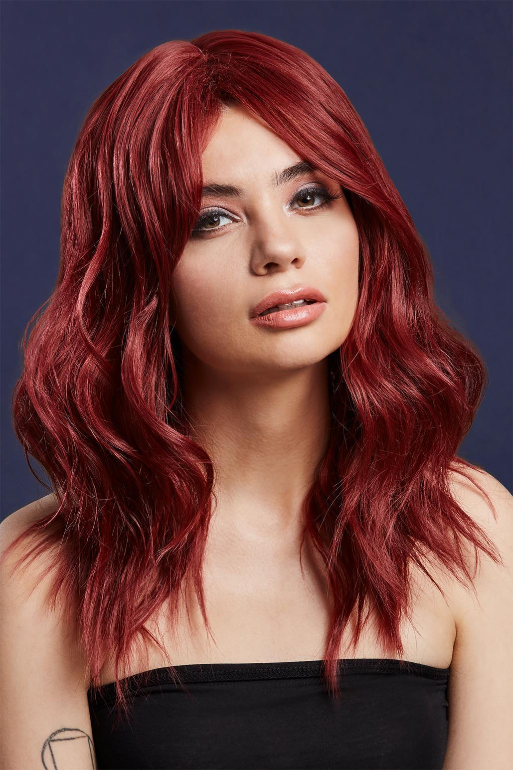 Fever Ashley Wig | Ruby Red-Wigs-Fever-Red-O/S-SEXYSHOES.COM
