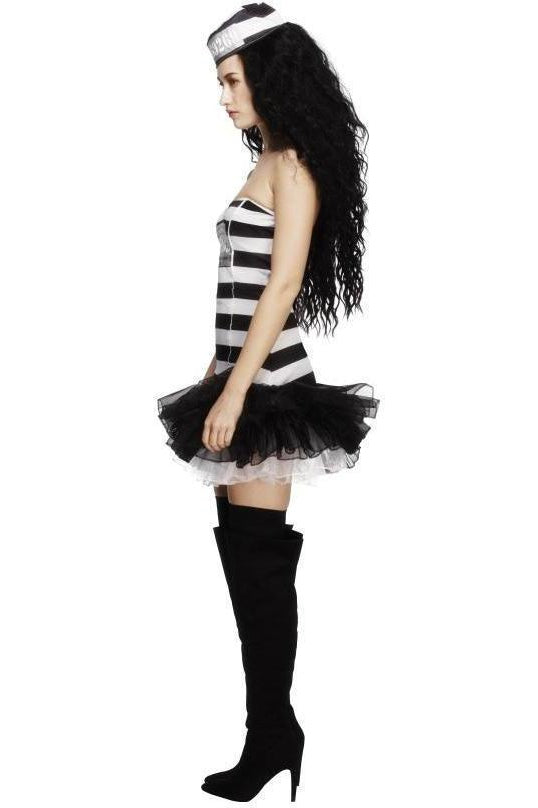 Fever Convict Cutie Costume | Black Multi-Fever-Multi-Cop Costumes-SEXYSHOES.COM