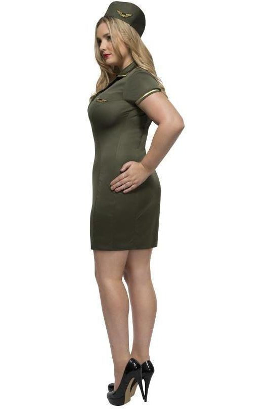 Fever Curves Army Costume | Khaki-Fever-Tan-Military Costumes-SEXYSHOES.COM
