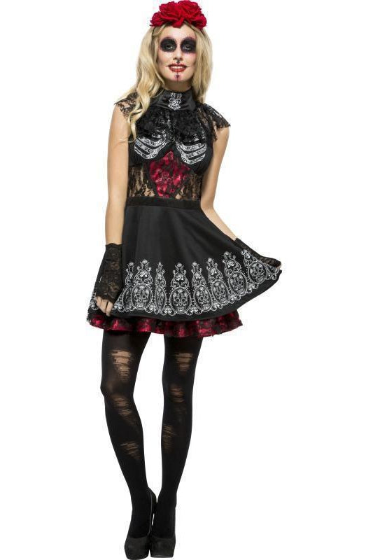 Fever Day of the Dead Costume | Black-Fever-Black-Zombie Costumes-SEXYSHOES.COM