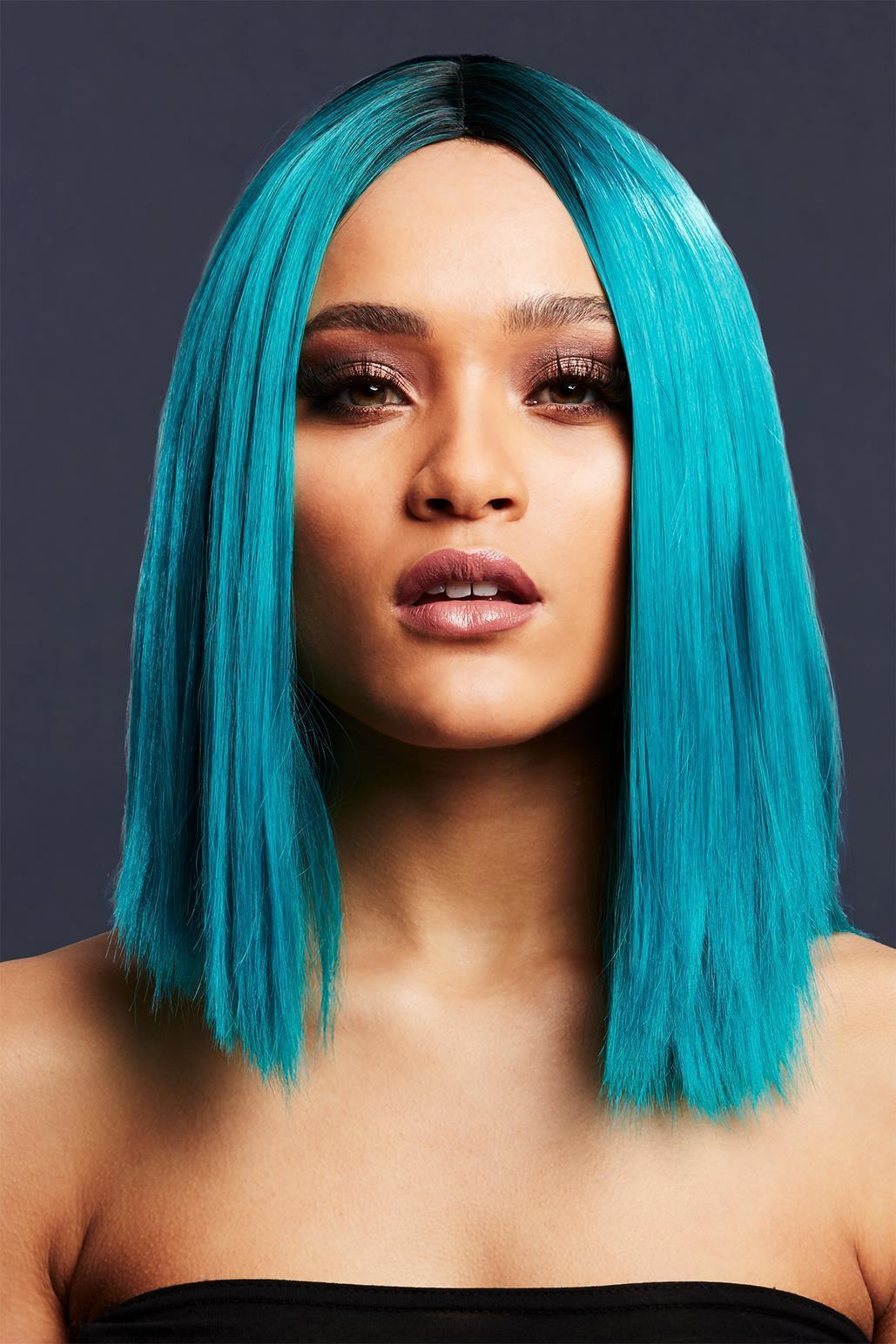 Fever Kylie Wig | Teal-Wigs-Fever-Blue-O/S-SEXYSHOES.COM