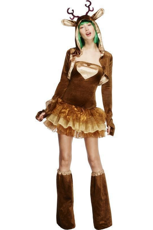 Fever Reindeer Costume Tutu Dress | Brown-Fever-Brown-Holiday Costumes-SEXYSHOES.COM