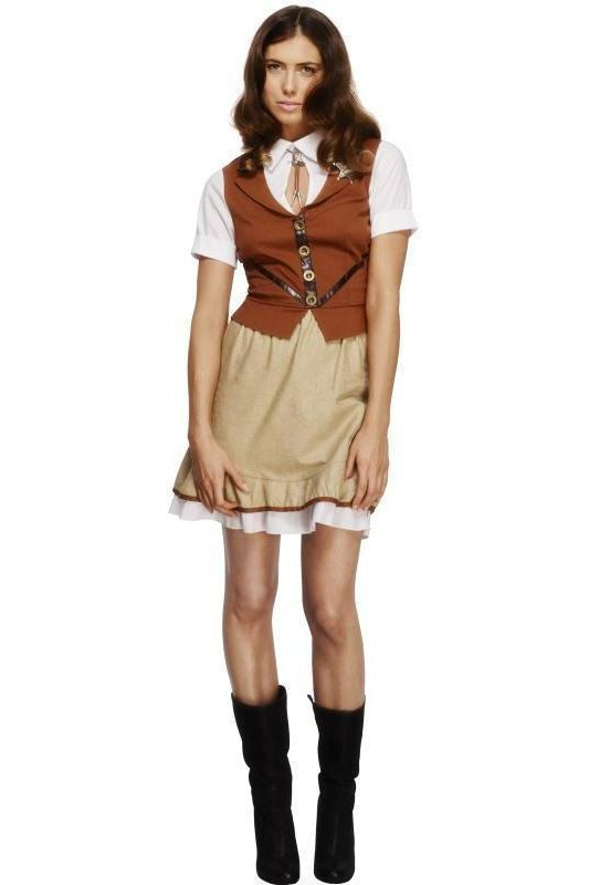 Fever Sheriff Costume with Waistcoat | Brown-Fever-Brown-Cop Costumes-SEXYSHOES.COM