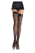 Fishnet Vinyl Top Thigh High