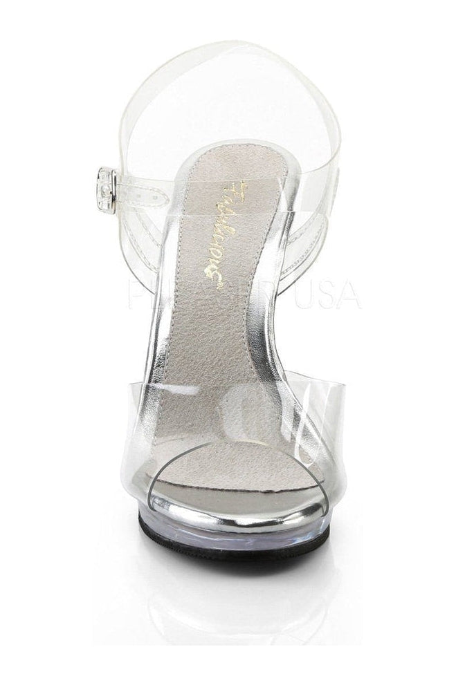 Fabulicious FLAIR-408 Sandal in Clear Vinyl